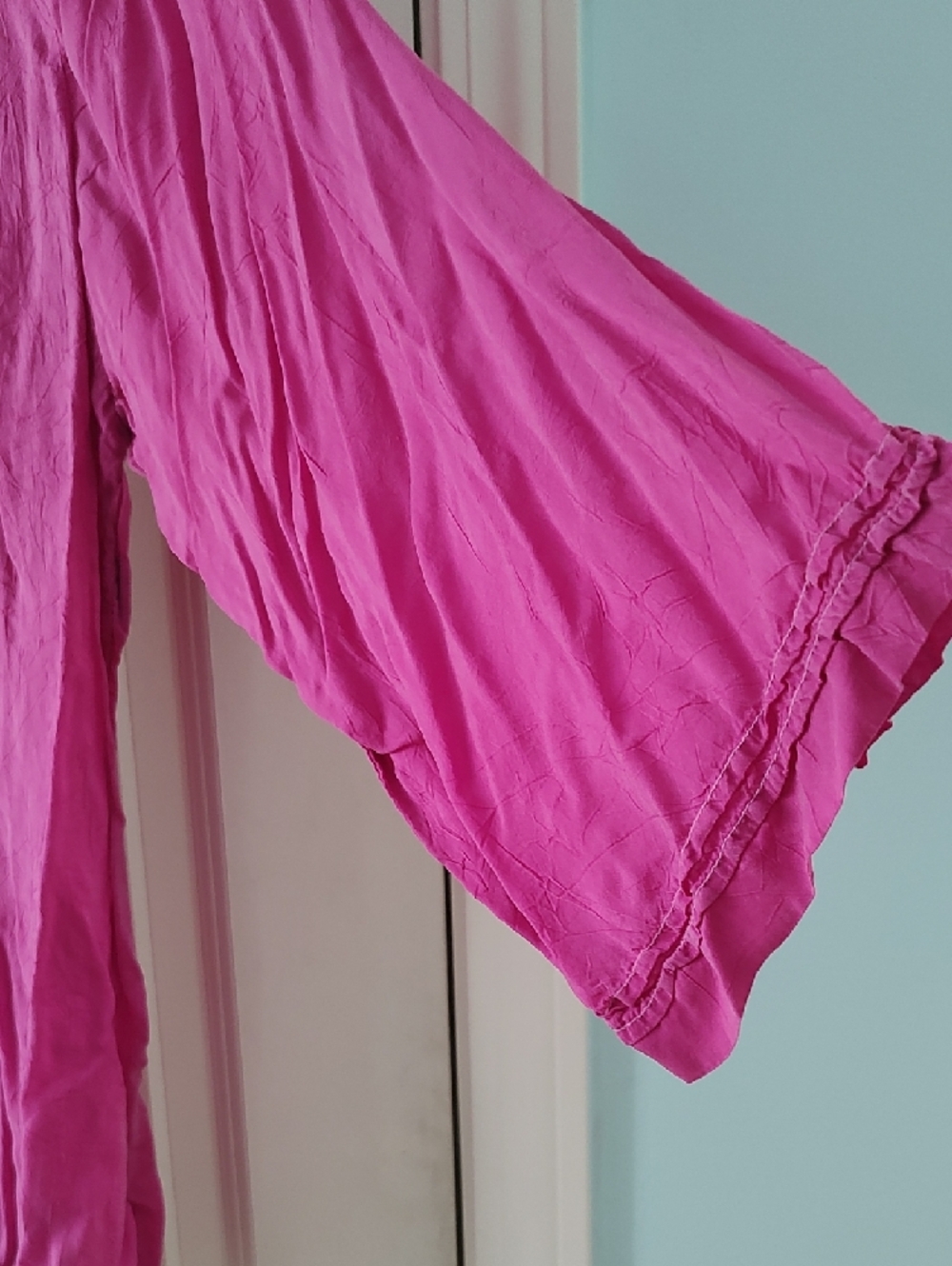 Johnny Was Hot Pink Embroidered Tunic Top - Picture 4 of 6